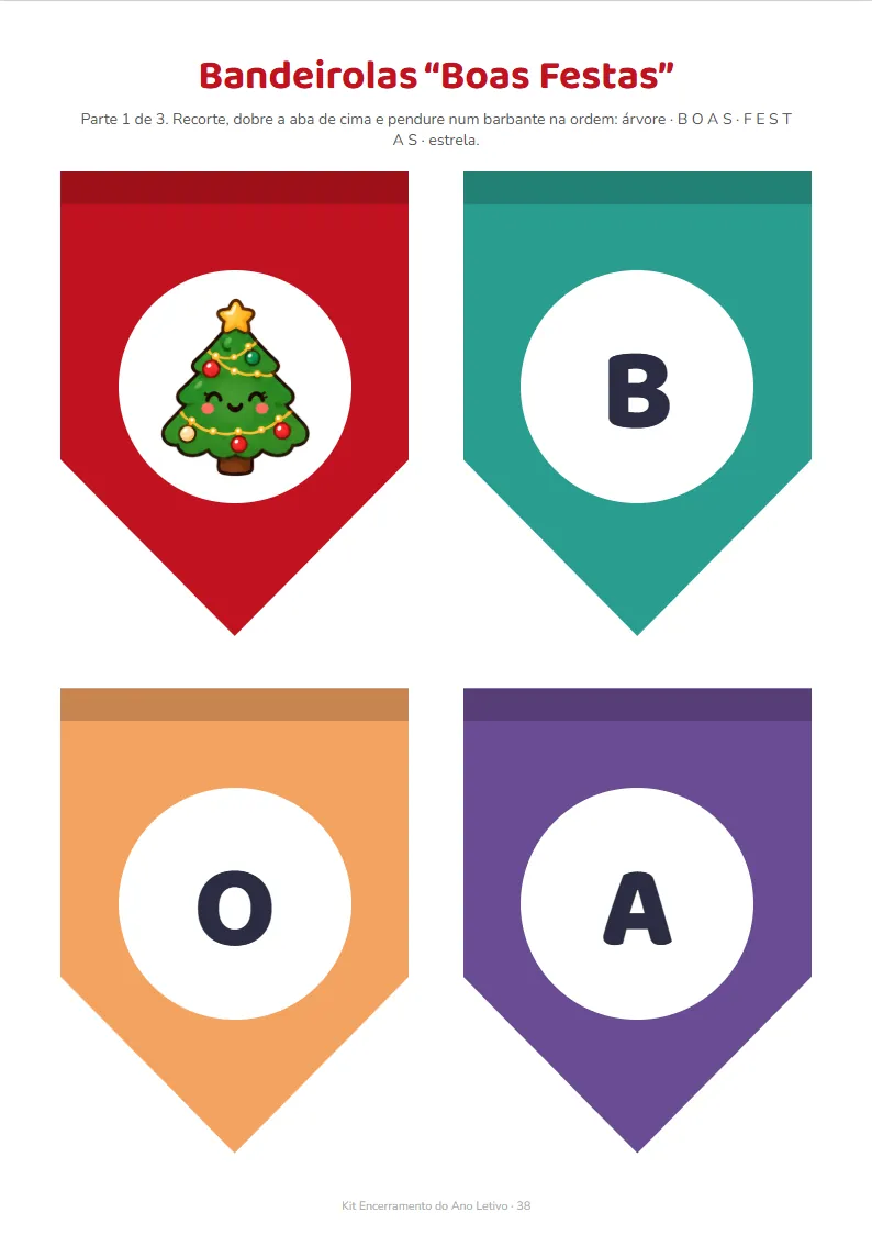 Bandeirolas Boas Festas