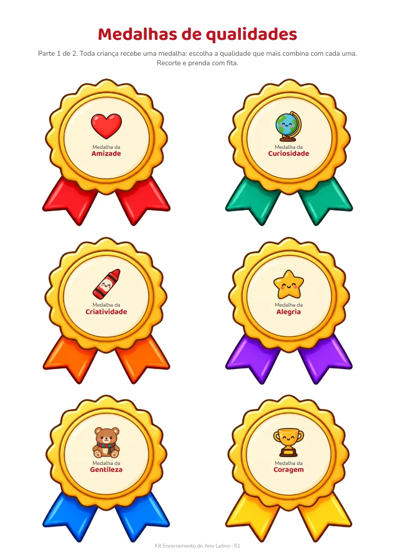 Medalhas de qualidades